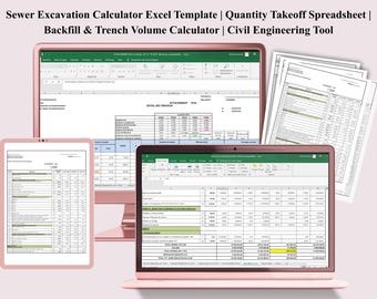 Calculating Quantities for Sanitation Works in Excel | Earthworks, Backfilling, Road Repairs | Automatic Attachment & Billing