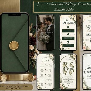 Sage Green & Beige Wedding Website Template | Editable Canva Invitation with RSVP (Digital Download)