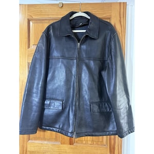Vintage J Crew Leather Jacket - Etsy
