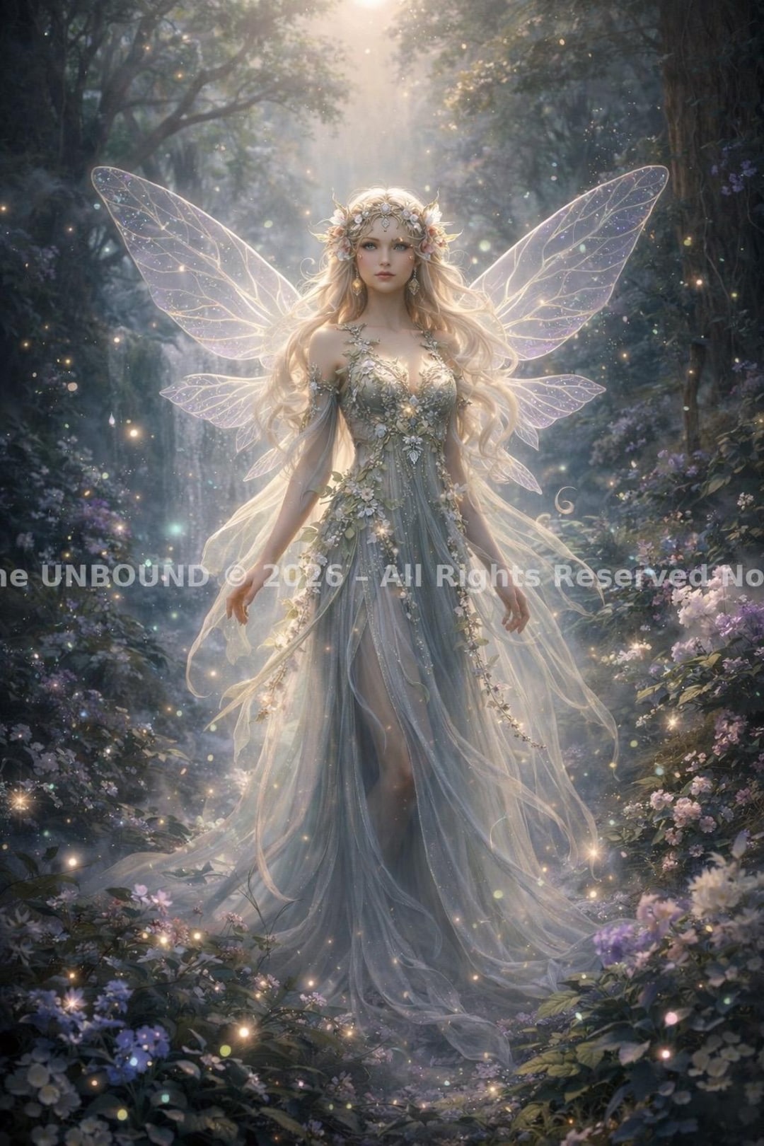Ethereal Forest Fairy Goddess Art Print | Divine Feminine (digital ...