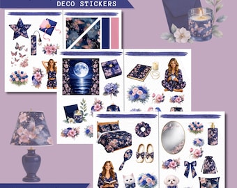 Happy Night – Deco Stickers,Printable Sticker Bundle