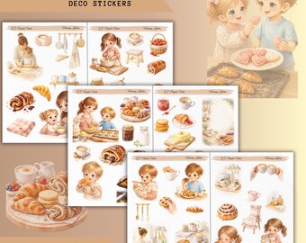 Morning Kitchen – Deco Stickers,Printable Sticker Bundle