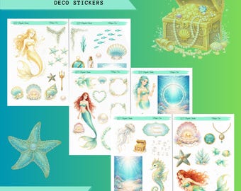 Magic Sea – Deco Stickers,Printable Sticker Bundle