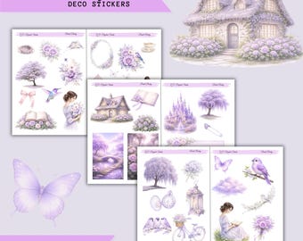 Pastel Poetry – Deco Stickers,Printable Sticker Bundle