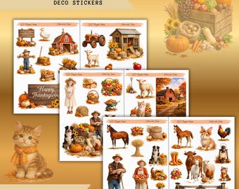 Fall on the farm  – Deco Stickers,Printable Sticker Bundle