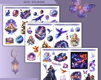 Magic Galaxy – Deco Stickers,Printable Sticker Bundle