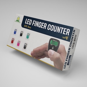 ALMOSTAQIM 6-Pack Digital Tally Finger Counter with Led, Colorful Tasbeeh Tasbih 5-Digits Counter Clickers with Led Light, Carry Ring, Indiv