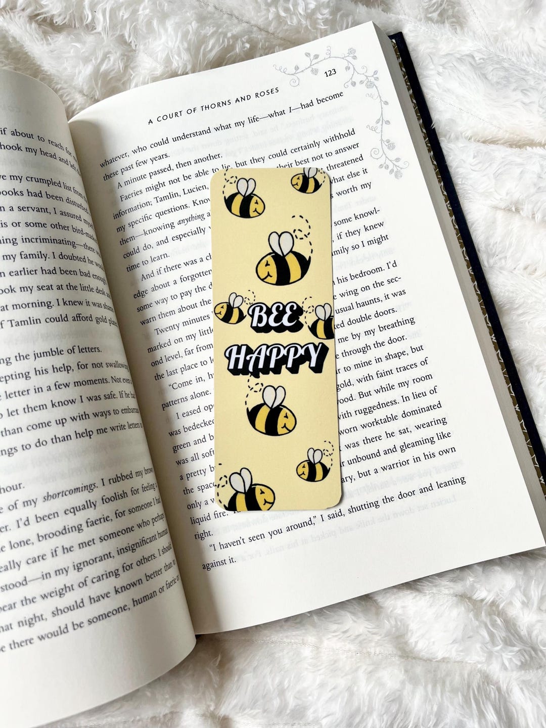 Bee Happy Laminated Bookmark - Etsy