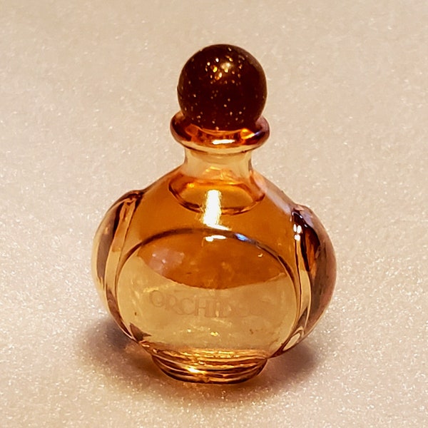 YVES ROCHER ORCHIDEE eau de toilette, 1/2 oz. miniature collectible bottle, purse or travel size introduced in 1988, manufactured in France.