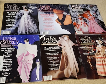 LADY'S GALLERY, Fashion, Culture, Antiques magazine Volume 1 Issues 1-6 COMPLETE 1st Year