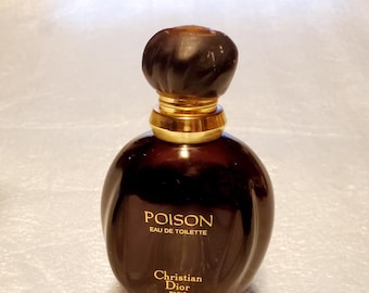 Vintage Christian Dior Poison Eau De Toilette, 1985 (splash, 100ml
