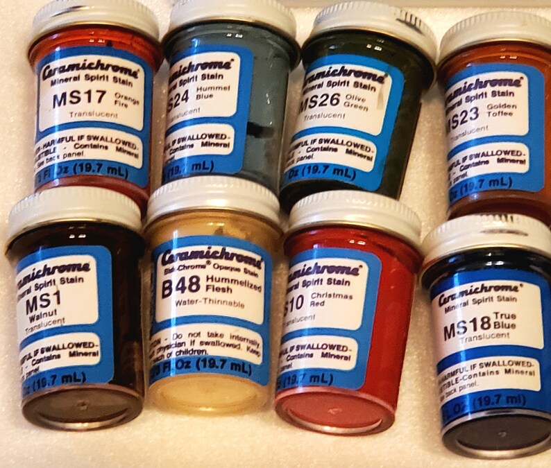 Ceramichrome Stain Kit 2 for Pottery, Biskchrome Opaque and Mineral