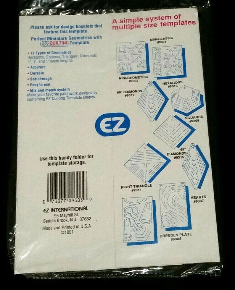EZ Quilting Template Mini Geometrics #9303 Marti Mitchell +NEW+ - Etsy