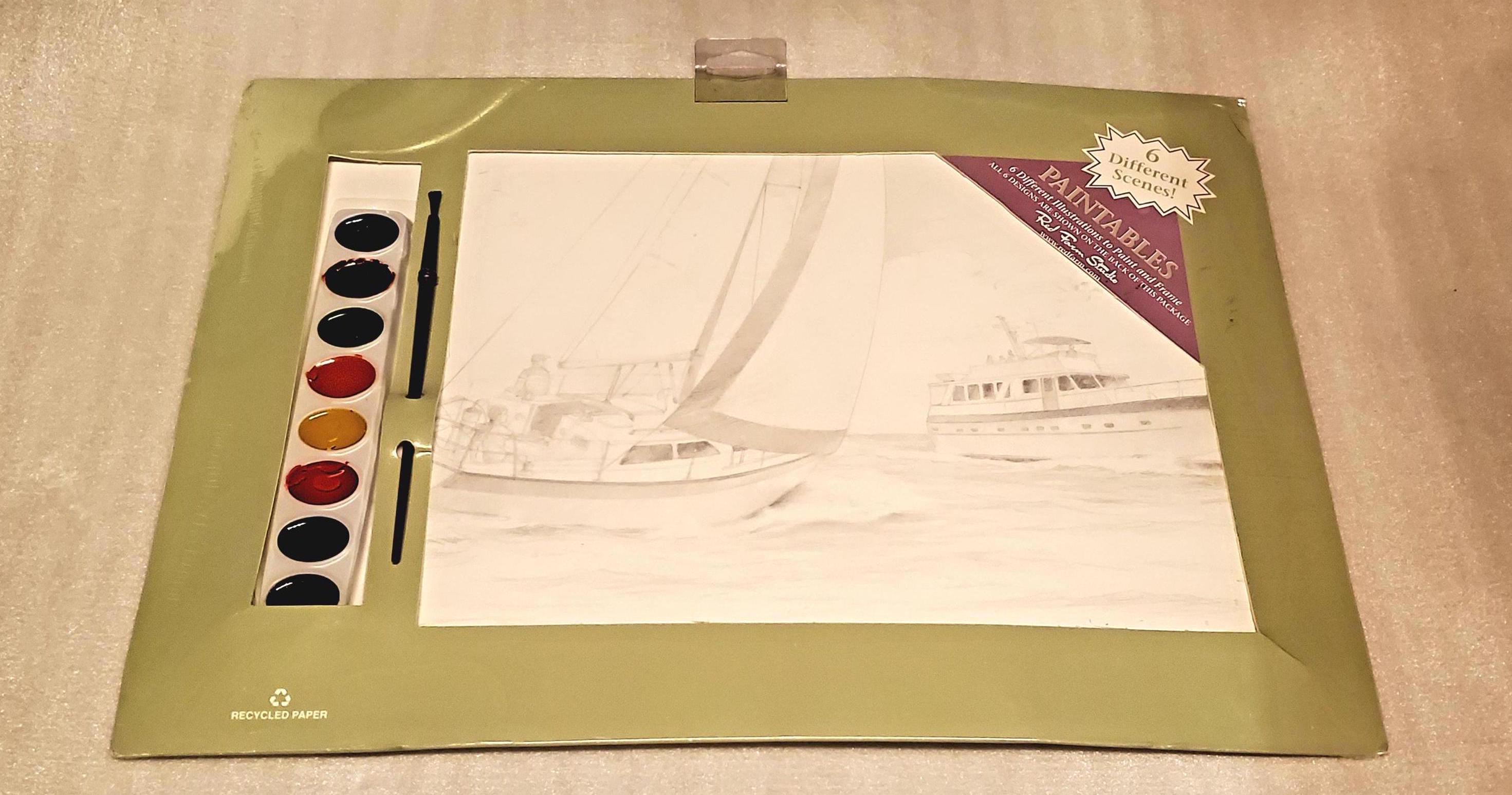 Red Farm Studio Red Farm Studio Paintables, POWER & SAIL, Includes a Set of 6 Different ...