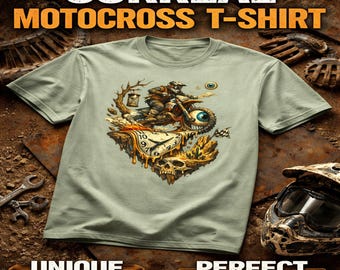 Surreal Motocross T-Shirt | Dirt Bike Rider Grafik T-Shirt | Psychedelisches MX Shirt | Einzigartiges Off Road Geschenk für Reiter | Motorrad Kunst Tee