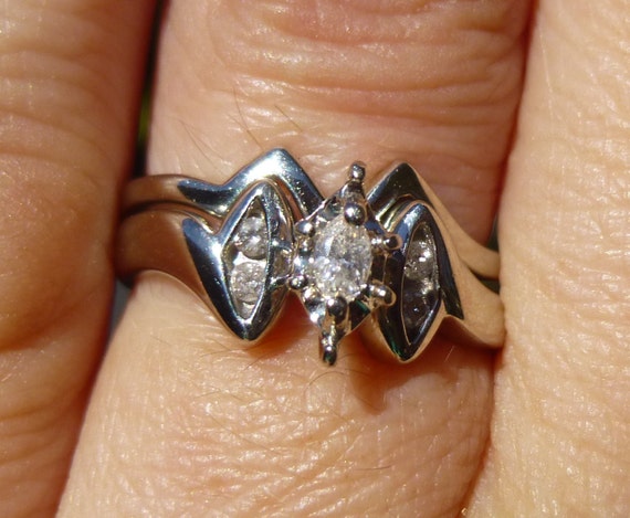 Engagement Set Diamond Estate natural Diamond ring