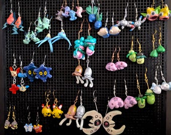 polymer clay earrings | pokemon series