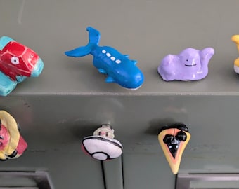 handmade pokemon magnets | polymer clay fridge magnets