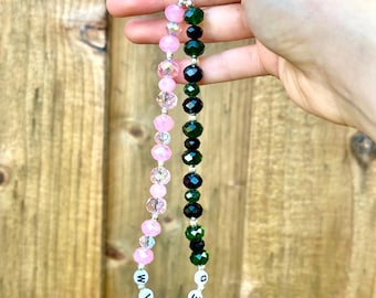 Wicked Phone strap, Phone charms, Glinda and Elphaba, wicked charms, wicked strap, Beaded phone strap, Glinda, Elphaba, wicked