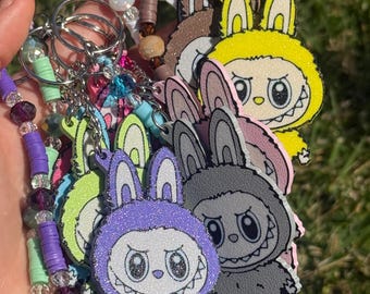 Cartoon monster keychains, keychains for monster, monster keychains, bunny monster keychains, doll keychains, furry monster keychains