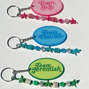 Tsitp Inspired Keychain, Team Conrad, Jeremiah, Belly, Handmade Beaded Keychain Bild 2
