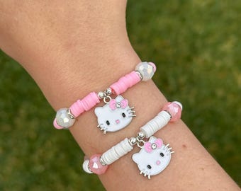Hello kitty bracelets, Hello kitty inspired jewelry, Hello kitty jewelry, Hello kitty gifts, kids bracelets, Hello kitty, happy kitty