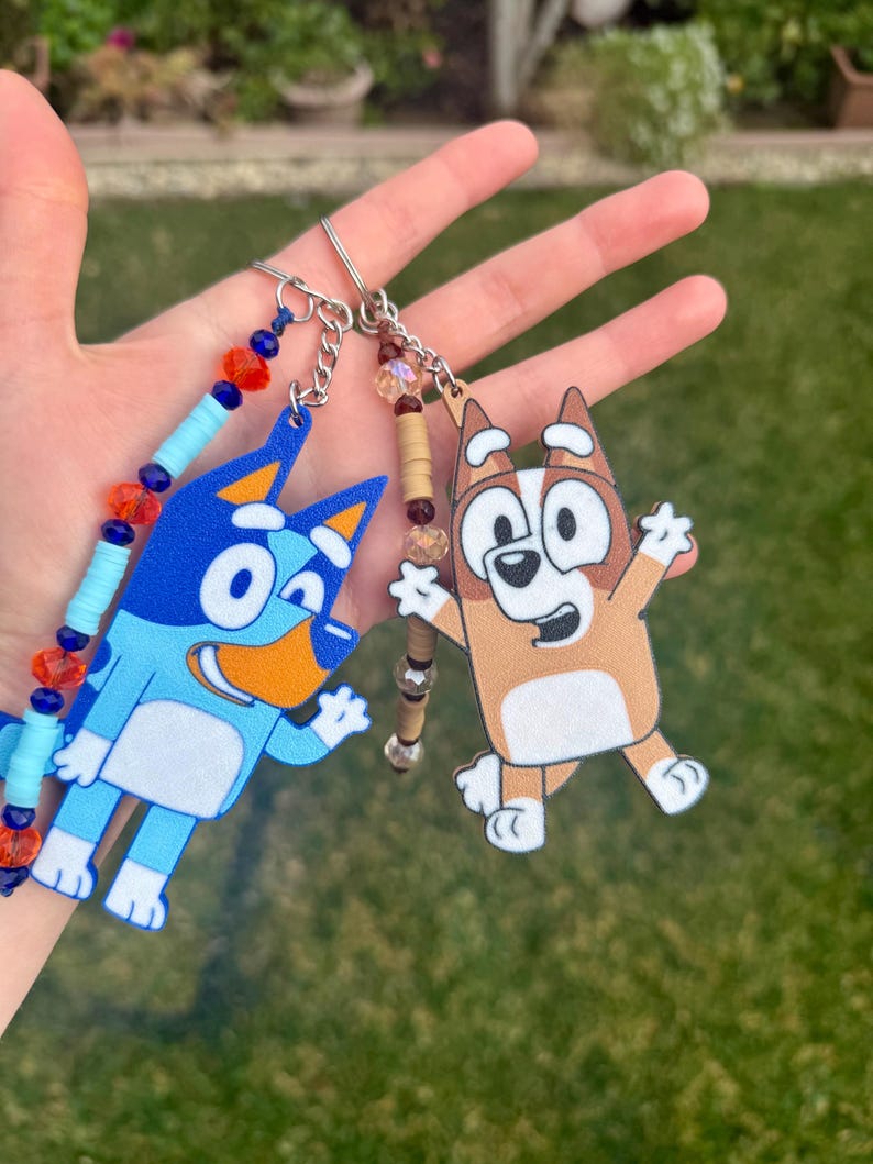 Bluey & Bingo Keychains, Bluey Keychain, Bluey Fans, Bingo and Bluey ...