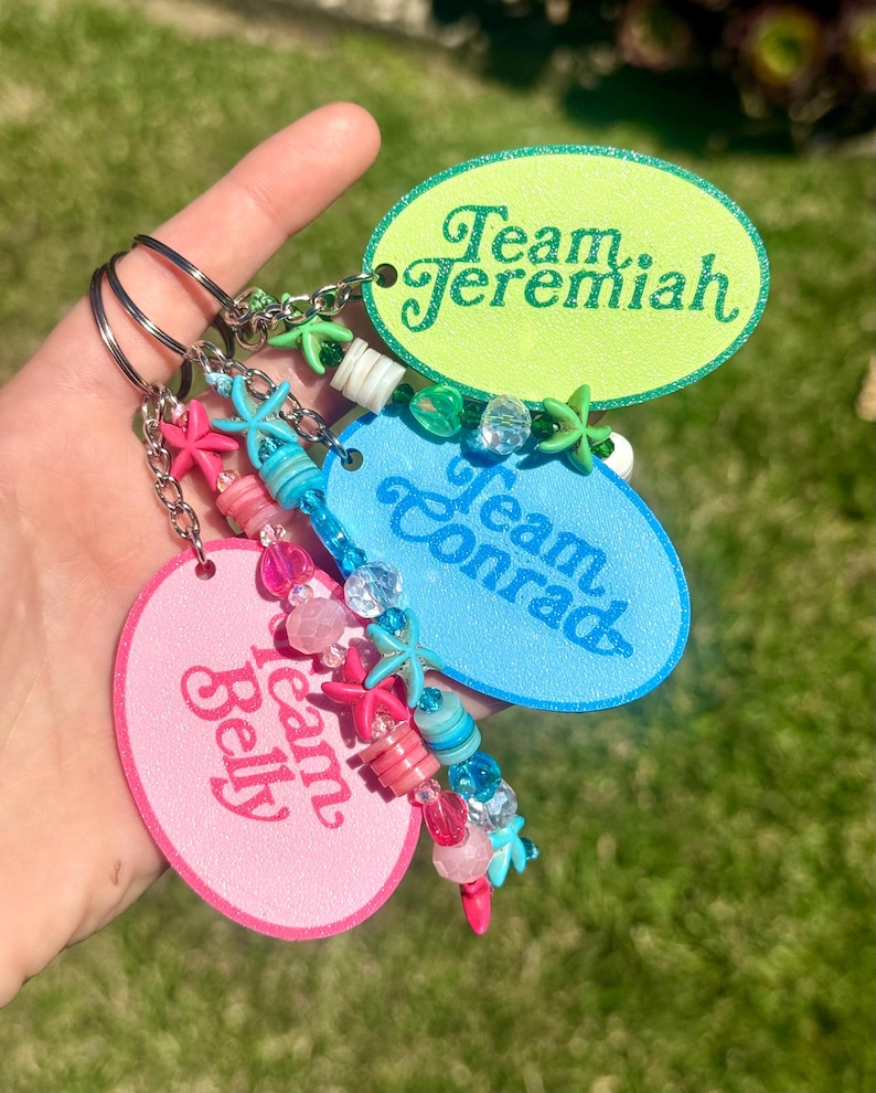 Tsitp Inspired Keychain, Team Conrad, Jeremiah, Belly, Handmade Beaded Keychain Bild 1