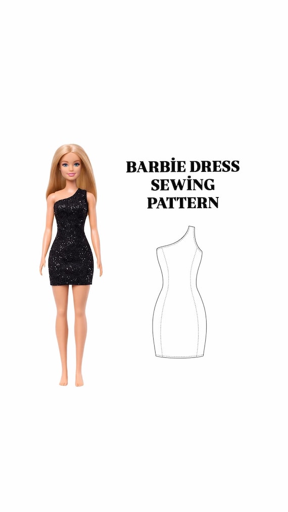 barbie a line dress pattern Barbie Clothes Templates - 20 Free PDF Printables