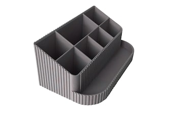 Modern Desk Organizer | 9 Compartments, Fluted Design
