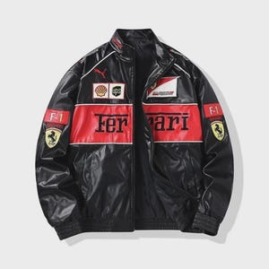 Ferrari Leather Jacket - Etsy