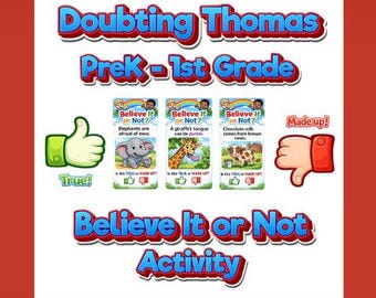 Doubting Thomas | Preschool - 1st Grade | Fun Sunday School Activity