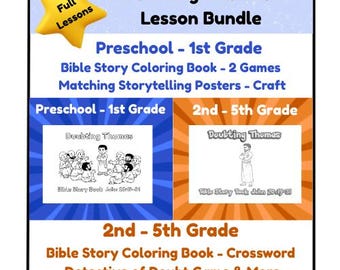 Doubting Thomas Sunday School Lesson | PreK-5th Grade BUNDLE | Bible Coloring Book | Bible Activities