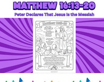 Matthew 16:13–20 Coloring Page | Peter Declares That Jesus Is the Messiah | Bible Reading