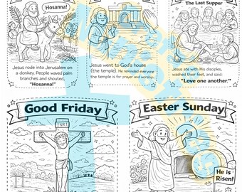Palm Sunday | Bible Coloring Page | Holy Week | Easter Activity ...