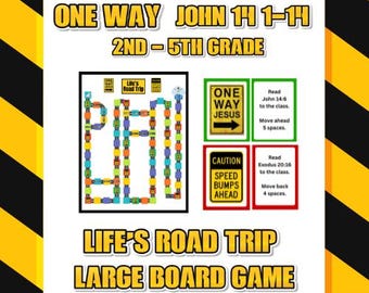 Bibel-Brettspiel Johannes 14 Der Weg Wahrheit Leben Sonntagsschule Aktivität Kinder