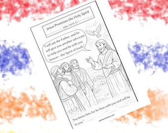 Jesus Promises the Holy Spirit - Bible Coloring Page (John 14:15-21)