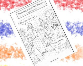 Peace Be with You Bible Coloring Page | Doubting Thomas Activity (John 20:19-31)