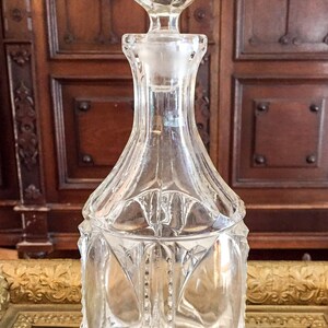 EAPG Pentagon Decanter with Original Stopper Windsor Glass Company