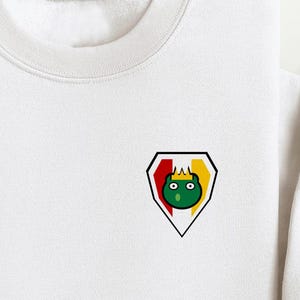 Sweat-shirt roi grenouille, écusson bouclier, imprimé petite poitrine, cadeau unisexe ras du cou