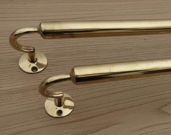 Porte-serviette en laiton non laqué pour salle de bain - Fait main marocain