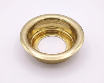Handmade Solid Brass Sink Drain Flange - Unlacquered Bathroom Basin Stopper