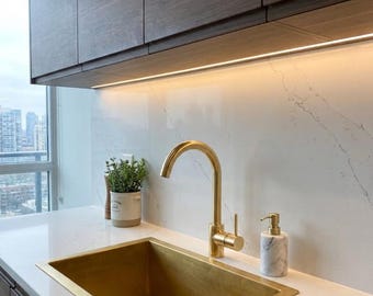Unlacquered Brass Single Hole Kitchen Faucet