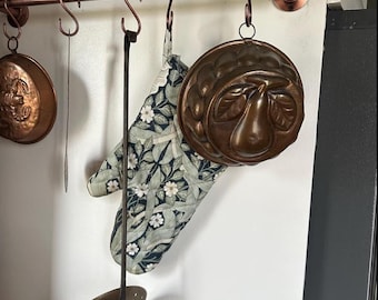 Custom Unlacquered Brass Pot Rail Rack with S Hooks
