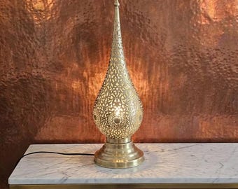Handmade Moroccan Brass Table Lamp