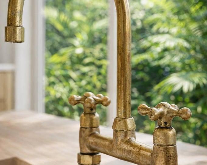 Featured listing image: Unlacquered Brass Kitchen Faucet-Bridge Kitchen Faucet