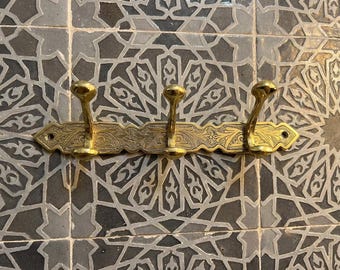 Handmade Unlacquered Brass Smooth Coat Rack – Solid Brass Wall Hooks