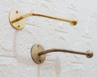 Handmade Brass Toilet Paper Holder: Vintage Style, Gold & Bronze Finish