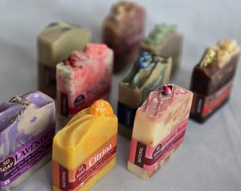 3 bar soaps TO CHOOSE. Creamy, silky foam. Handmade, from scratch, natural. Moisturizing. Gift, present. 120gr each. FREE shipping
