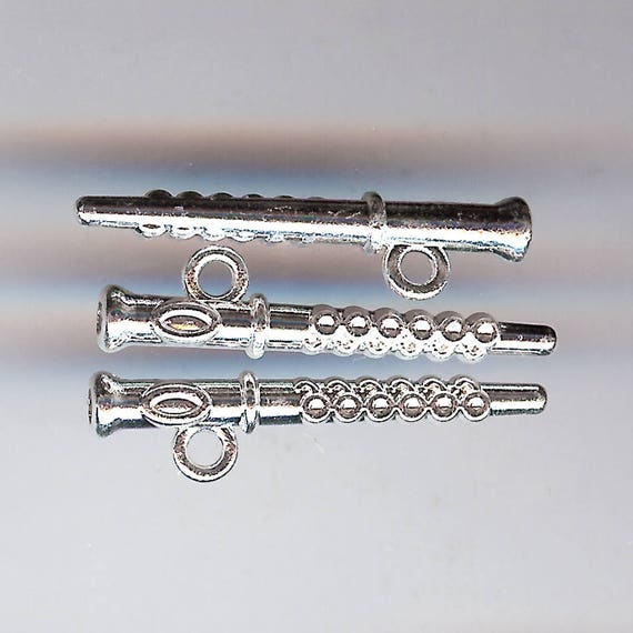 FLUTE Encanto. Rhodium Plateado. 3D. Piccolo. Solo por UN Etsy